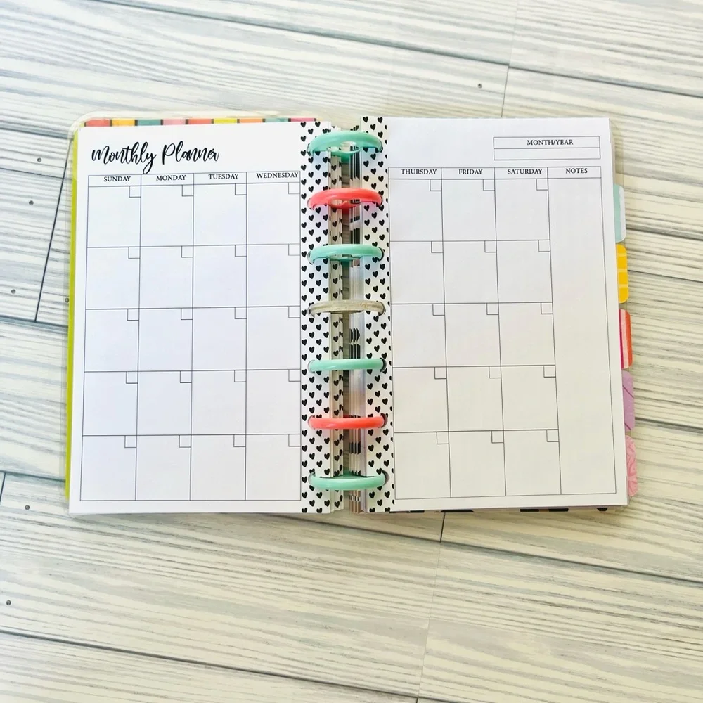Happy planner mini size set monthly and weekly Layout Disney Mickey and Minnie
